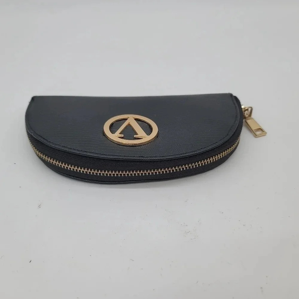 Joan Vass New York Black Lizard Embossed Wallet Gold - Picture 2 of 9